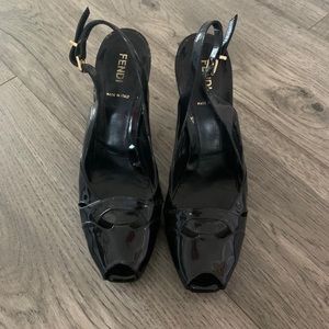Fendi black heels